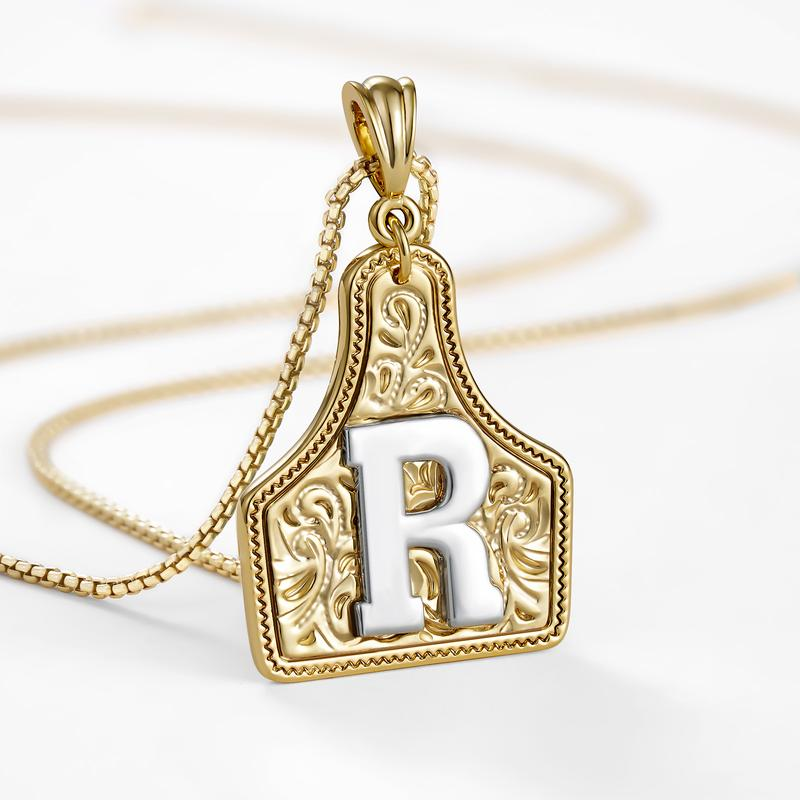 Initial Tag Necklace