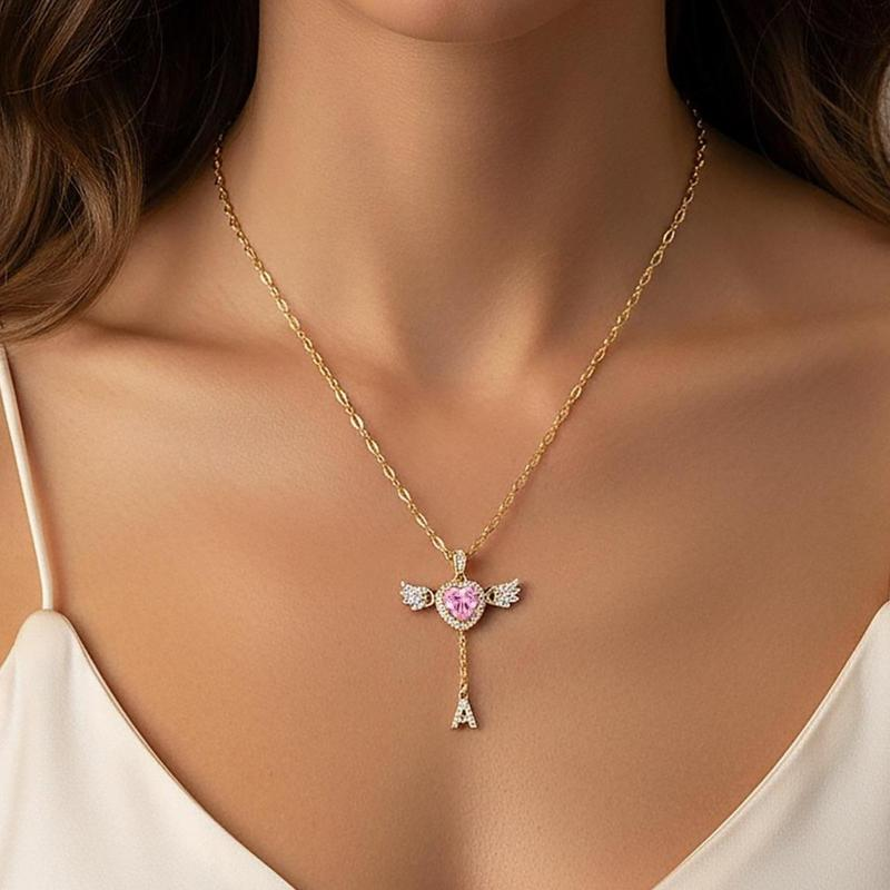 Angel Initial 14k Angel Initial Necklace