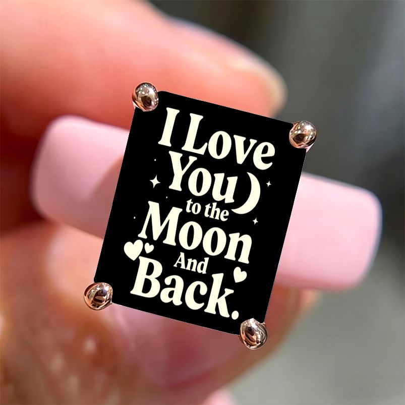 Love You To The Moon Silicone Ring