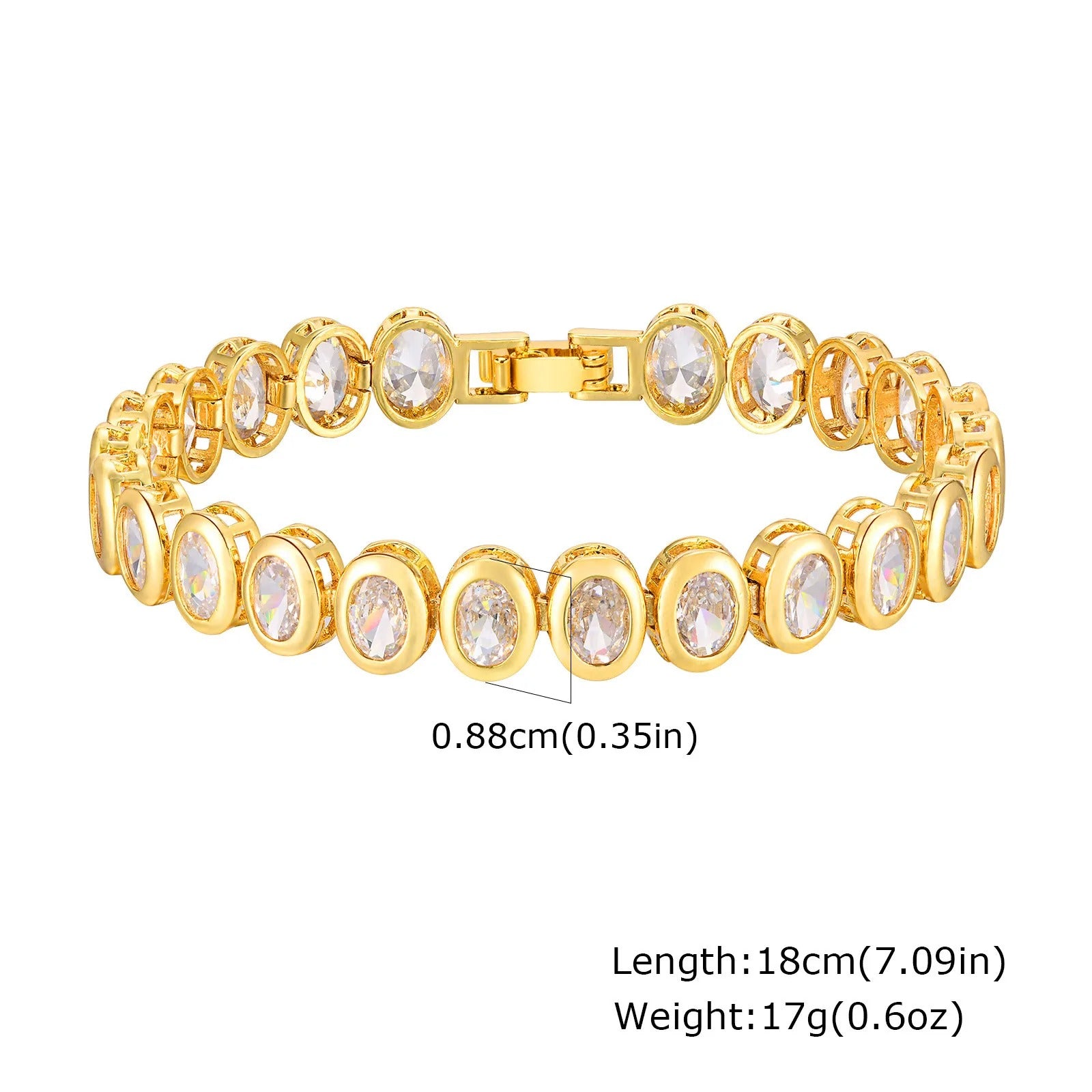 4pc Chunky Link Stackable Bracelet Set