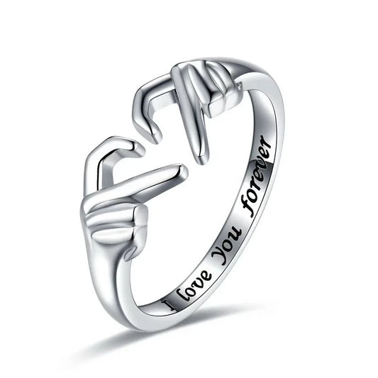 Hand Heart Love Ring