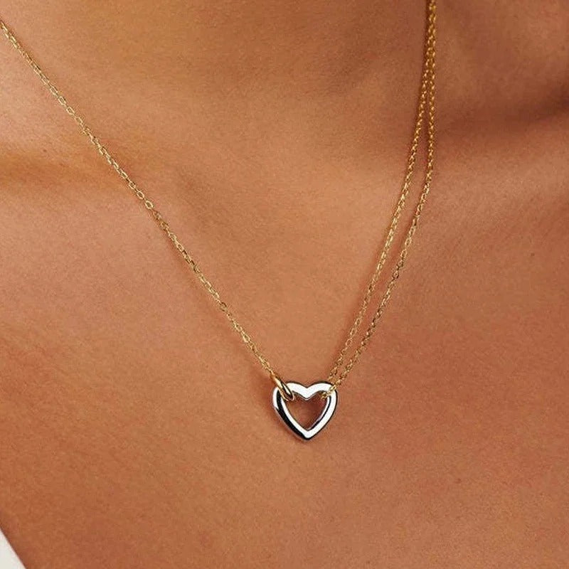 Linked Eternity Heart Necklace