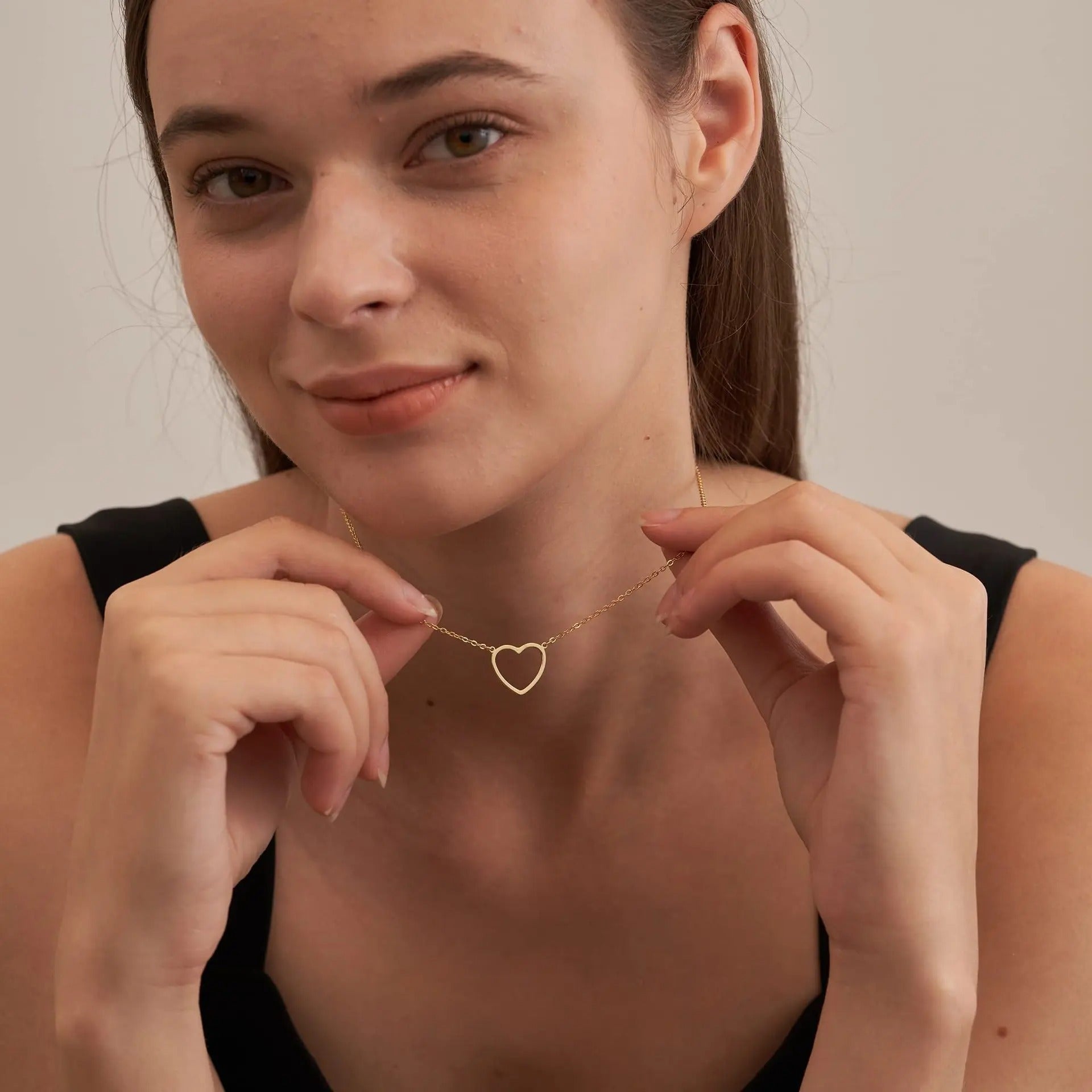 Hollow Love Heart Necklace
