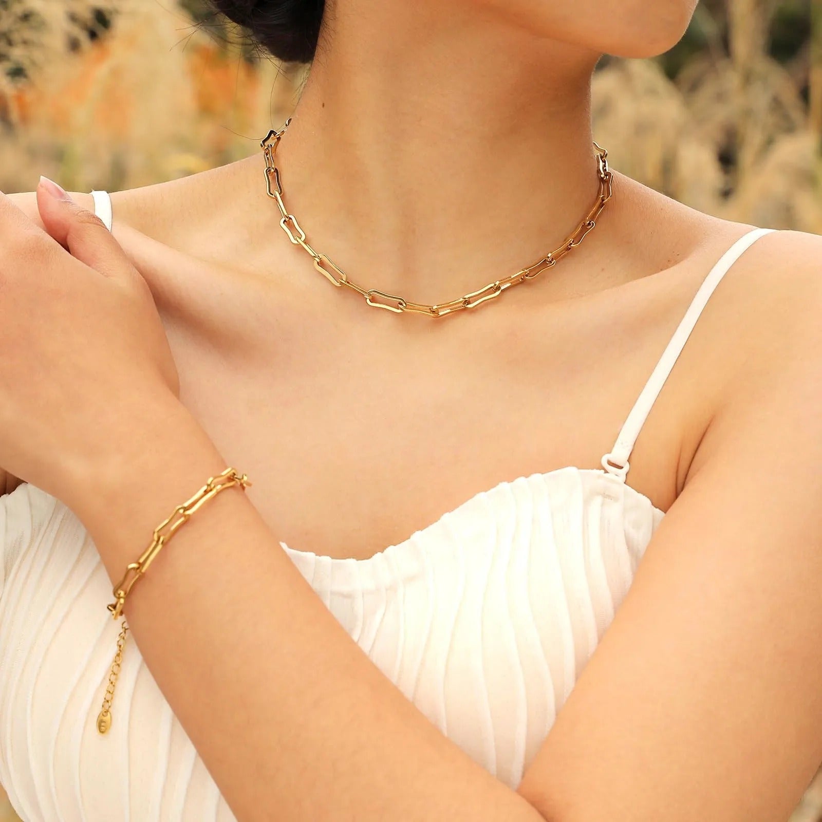 Paper Clip Link Bracelet