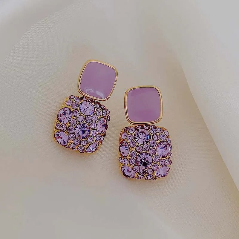Vintage Sparkling Crystal Earrings