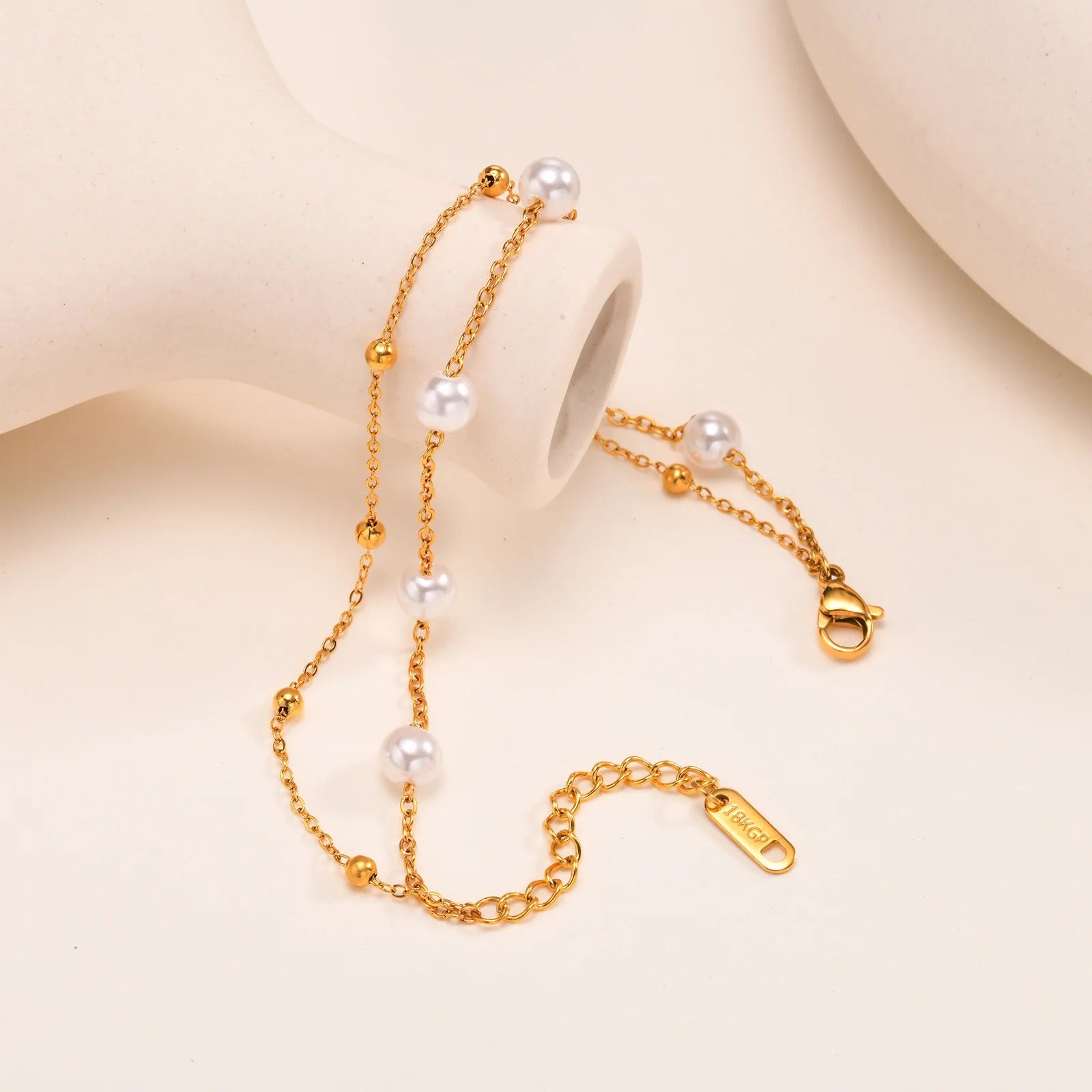 Double Layered Pearl Bracelet