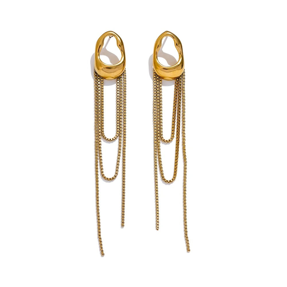 Hoop Tassel Earrings