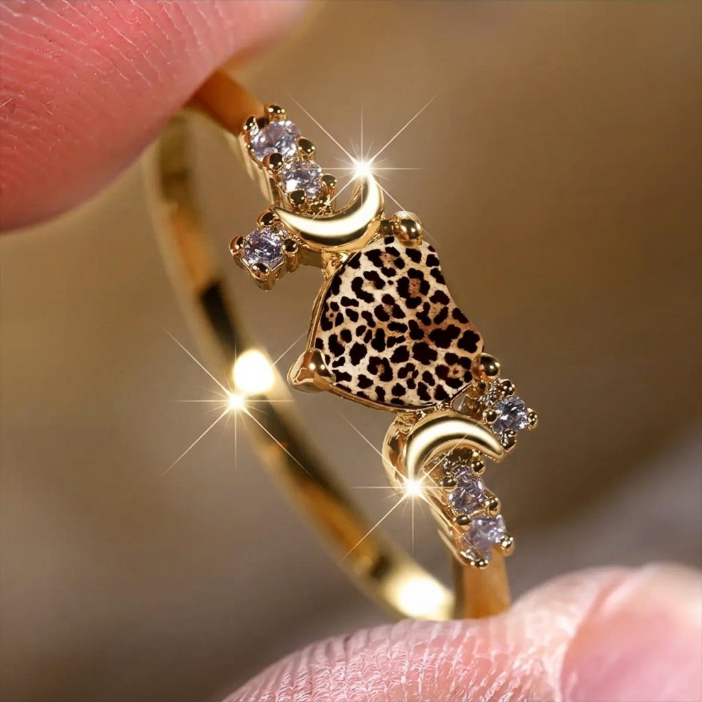 Crescent Leopard Ring