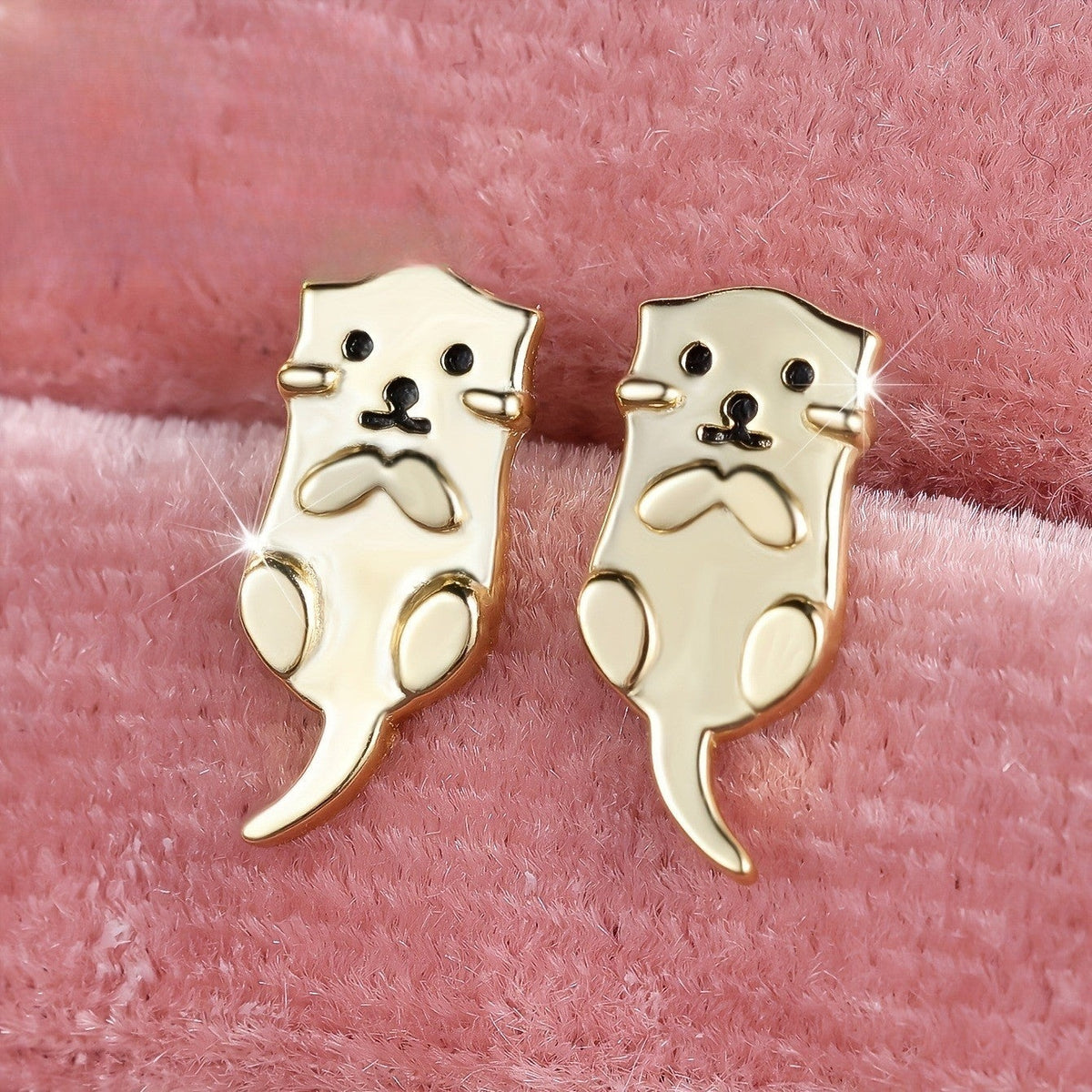 Playful Otter Stud Earrings