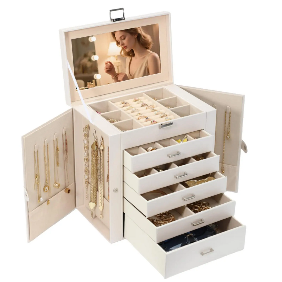 6 Tier Jewelry Box Organizer