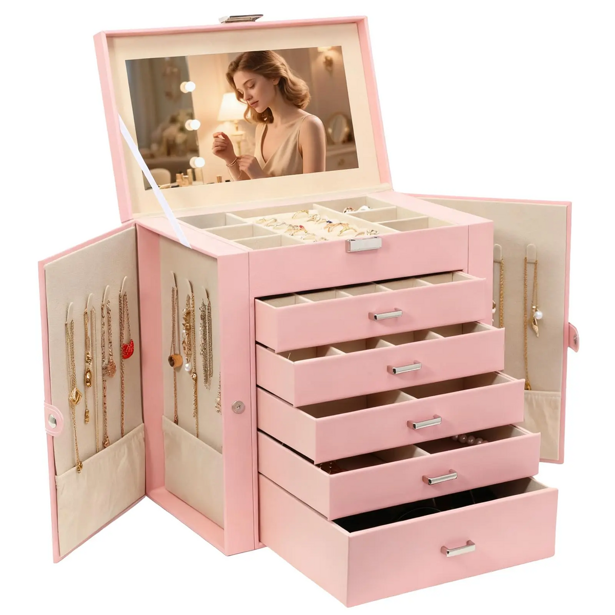 6 Tier Jewelry Box Organizer