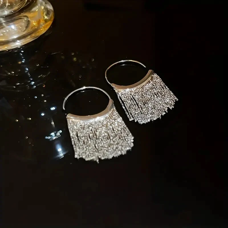 Sparkling Tassel Earrings