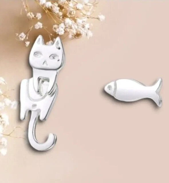 Cat and Fish Earrings