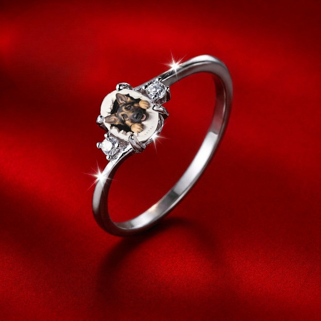 German Shepherd Portrait Ring