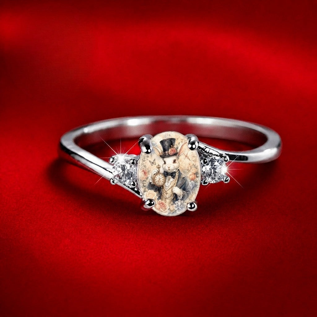Vintage Rabbit Oval Ring