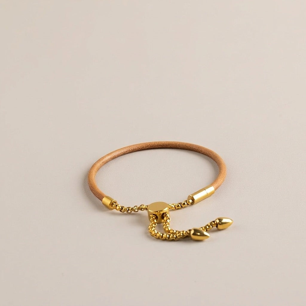 Leather Drawstring Bracelet