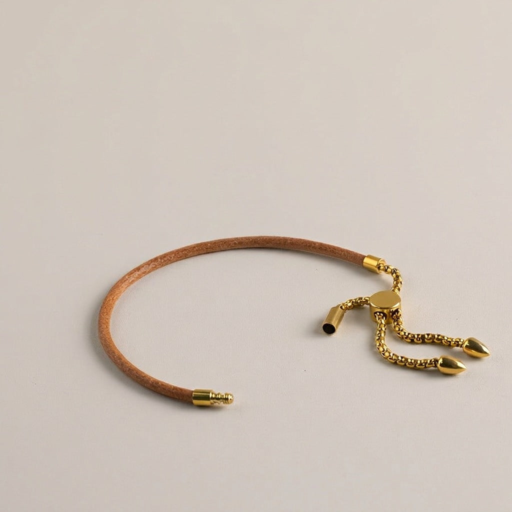 Leather Drawstring Bracelet