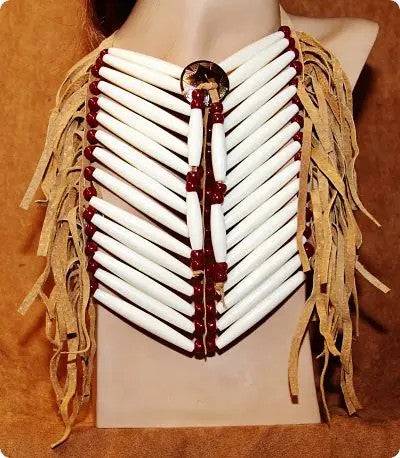 Bone Bead Choker Necklace