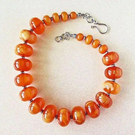 Amber Resin Bead Necklace