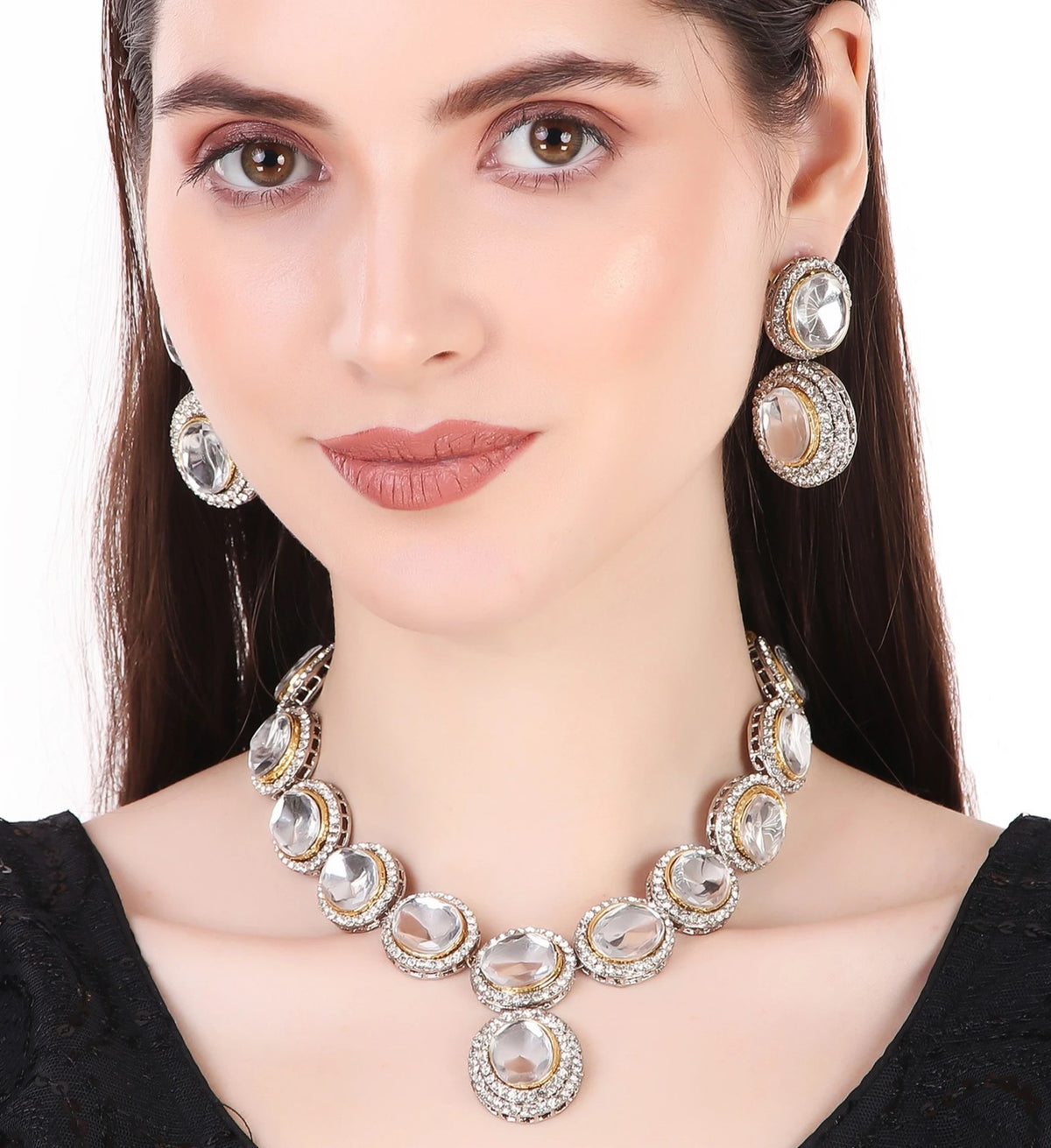 Zircon Oval Drop Jewelry Set