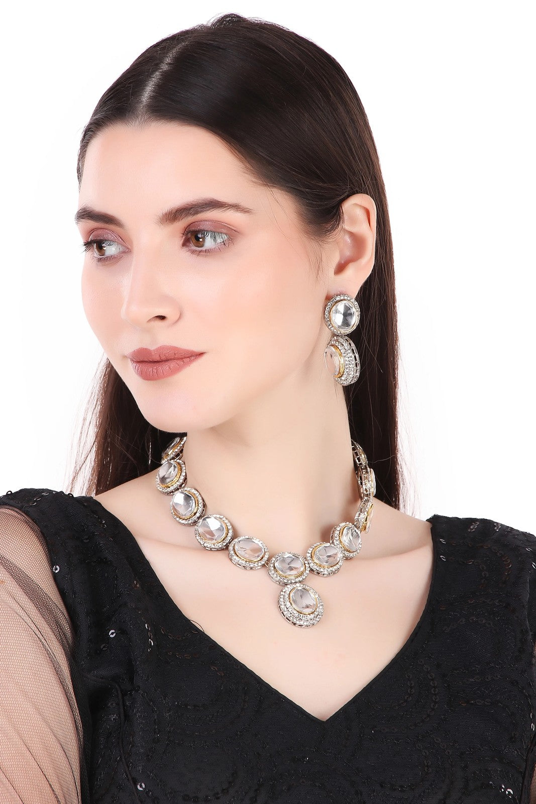 Zircon Oval Drop Jewelry Set