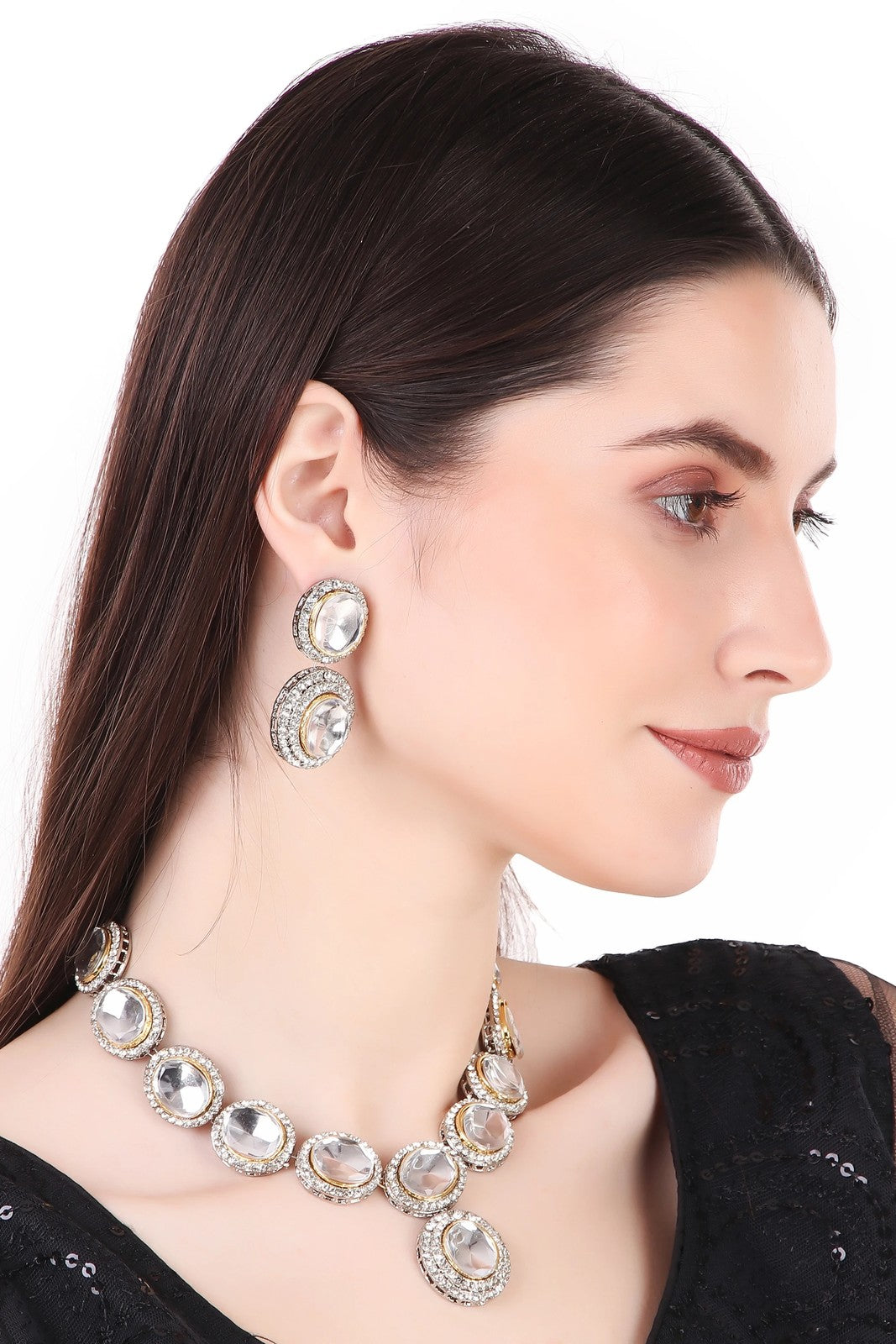 Zircon Oval Drop Jewelry Set