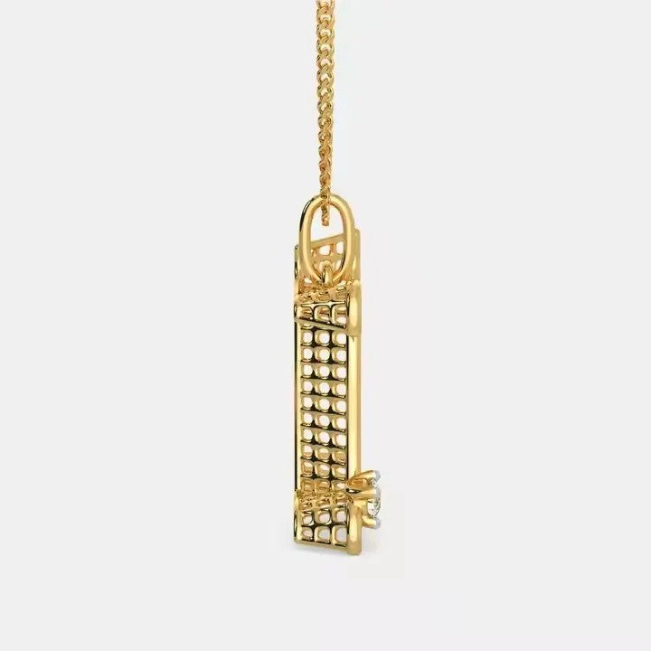 Lattice Initial Letter I Pendant
