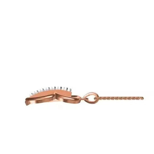 Rose Gold Initial B Pendant Necklace