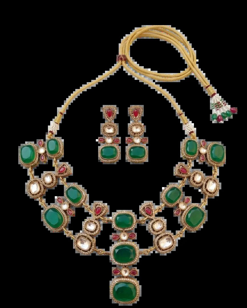 Kundan Floral Necklace Set