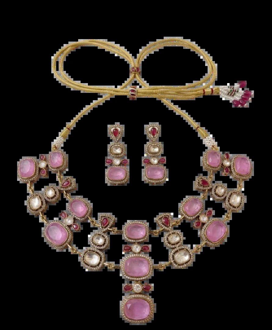 Kundan Floral Necklace Set