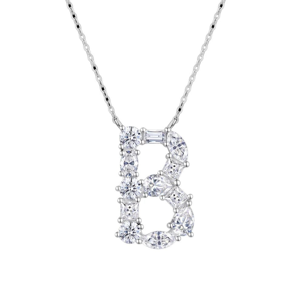 Moissanite Letter B Necklace