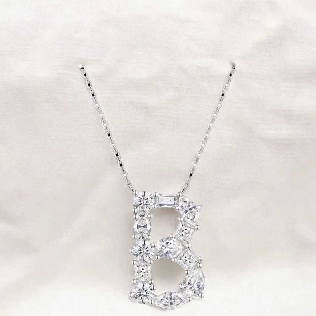 Moissanite Letter B Necklace