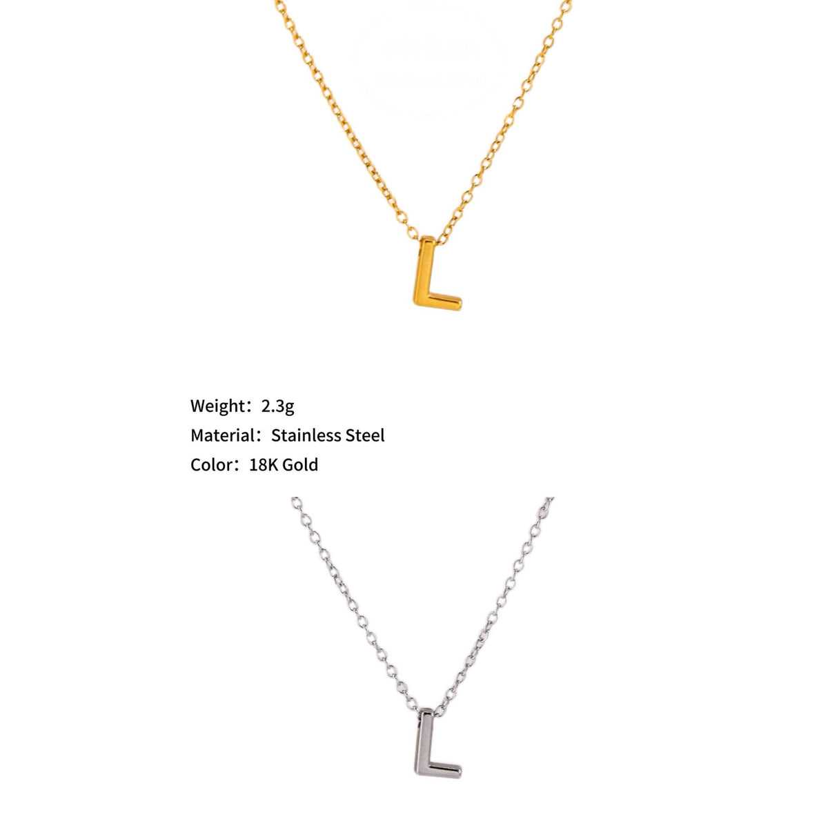 Mini Block Letter Initial Necklace