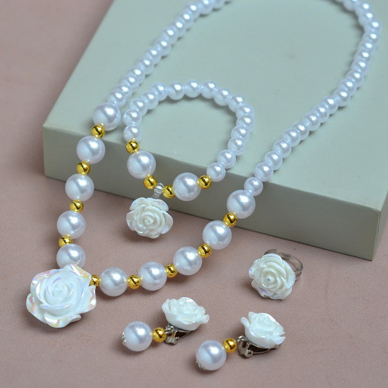 Rose Pearl Jewelry Set