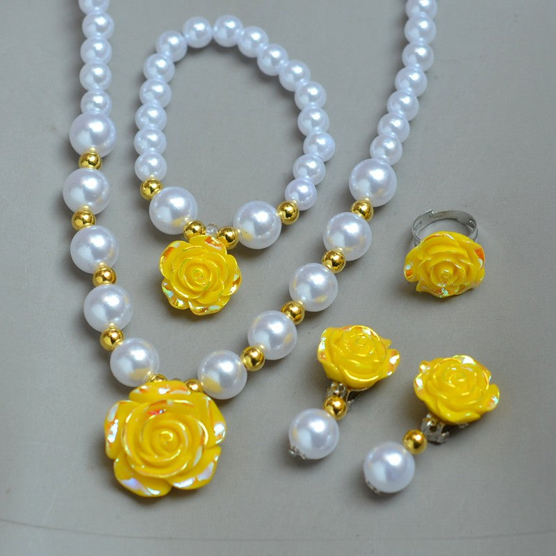 Rose Pearl Jewelry Set