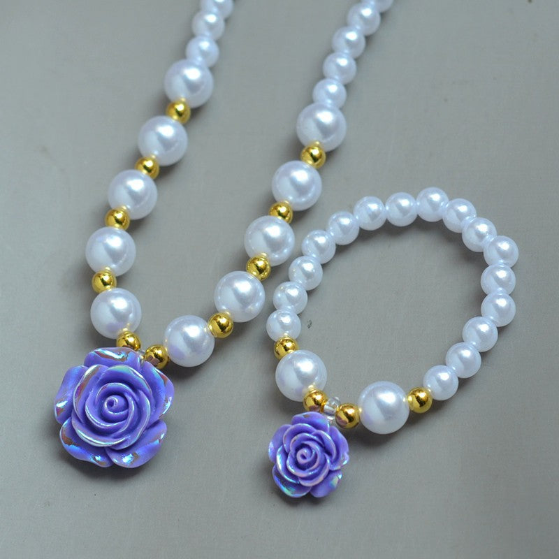 Rose Pearl Jewelry Set