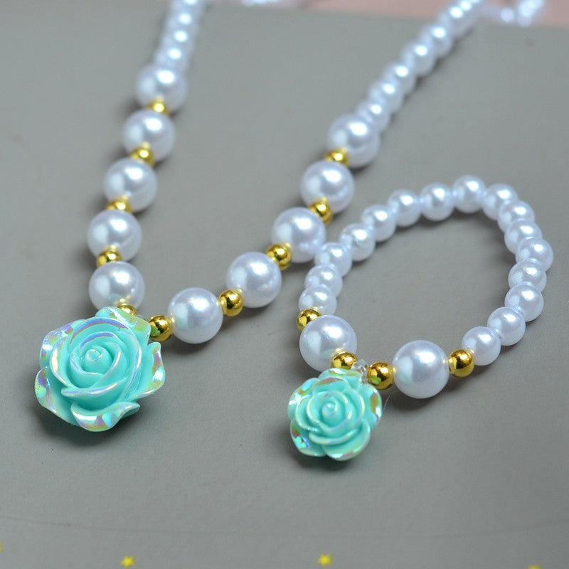 Rose Pearl Jewelry Set