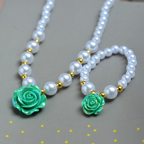 Rose Pearl Jewelry Set