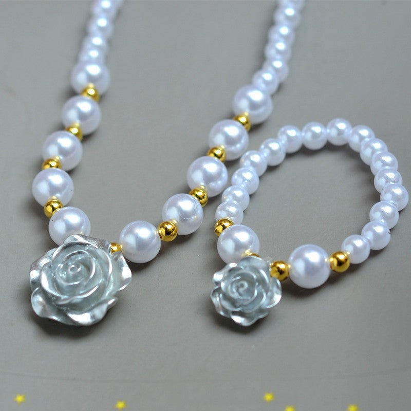 Rose Pearl Jewelry Set