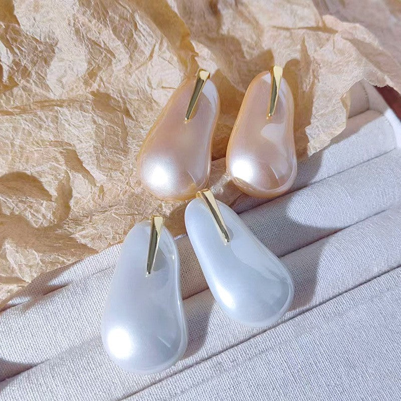Iridescent Organic Drop Earrings