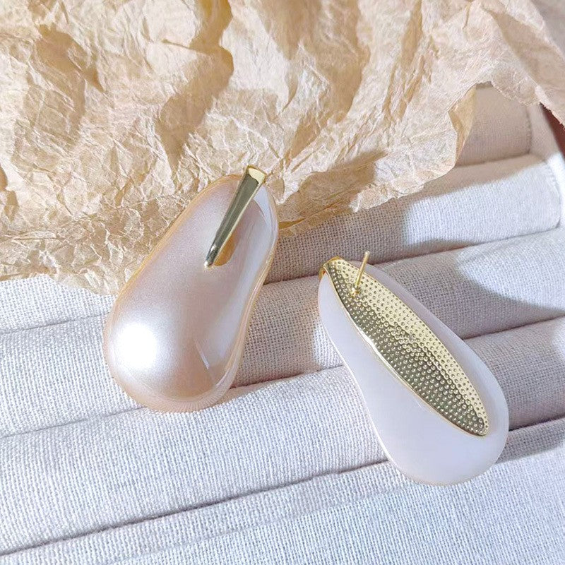 Iridescent Organic Drop Earrings