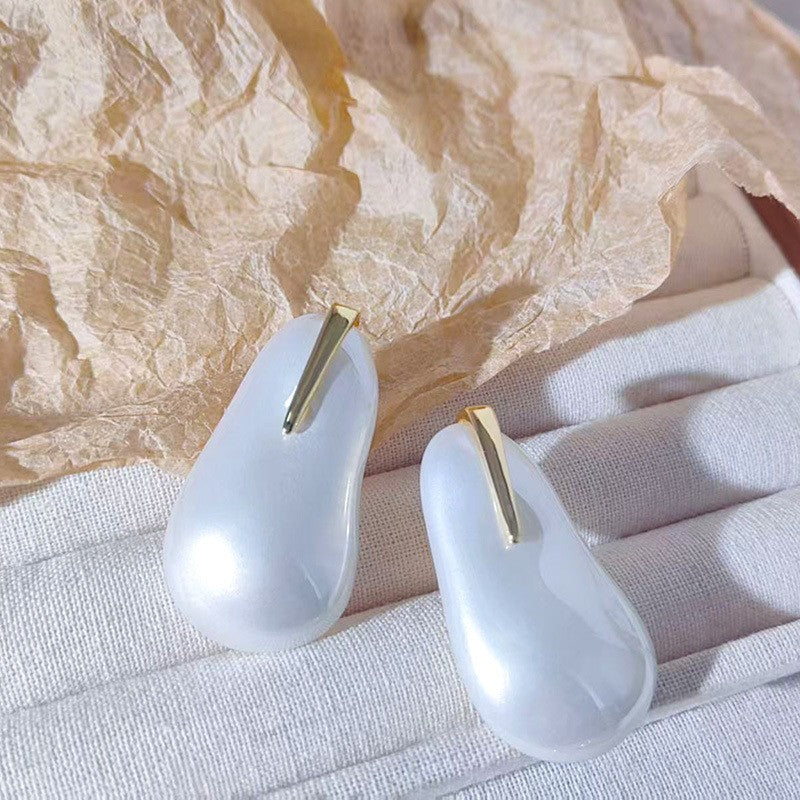 Iridescent Organic Drop Earrings