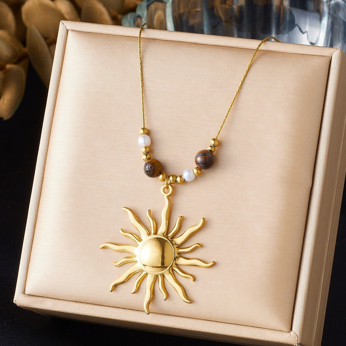 Sun Ray Beaded Necklace