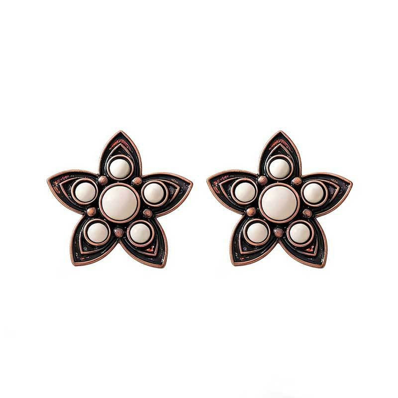 Five-Petal Flower Statement Earrings