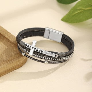 Blessed Cross Braided Bracelet