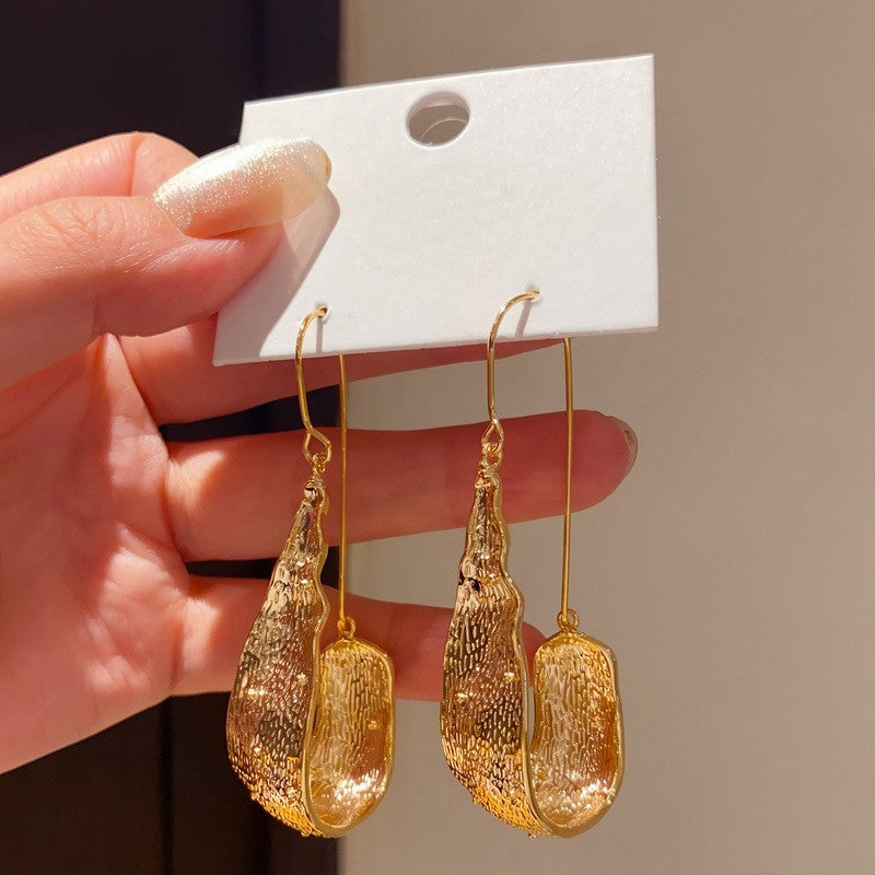 Textured Teardrop Drop Earrings