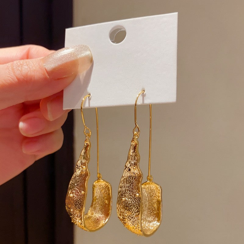 Textured Teardrop Drop Earrings