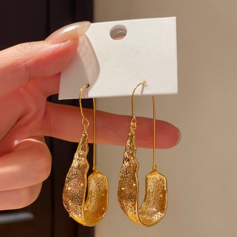 Textured Teardrop Drop Earrings