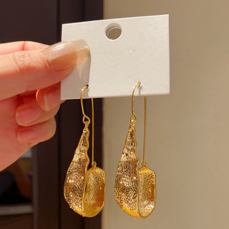 Textured Teardrop Drop Earrings