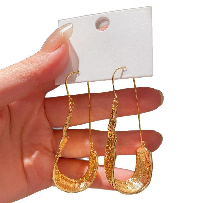 Textured Teardrop Drop Earrings